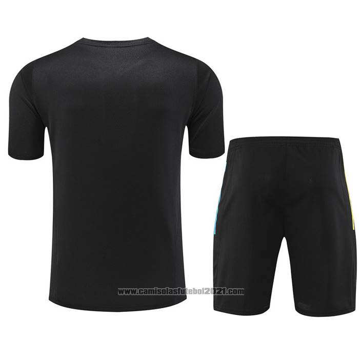 Fato de Treino Arsenal Manga Curta 2023-2024 Preto - Calcas Curta